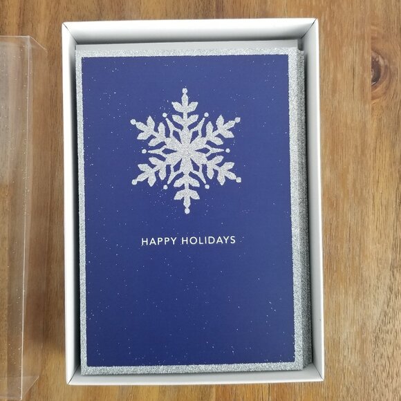 Hallmark Holiday Cards Christmas Holiday Season Tree Snowflake with Envelopes 21 - Picture 3 of 5